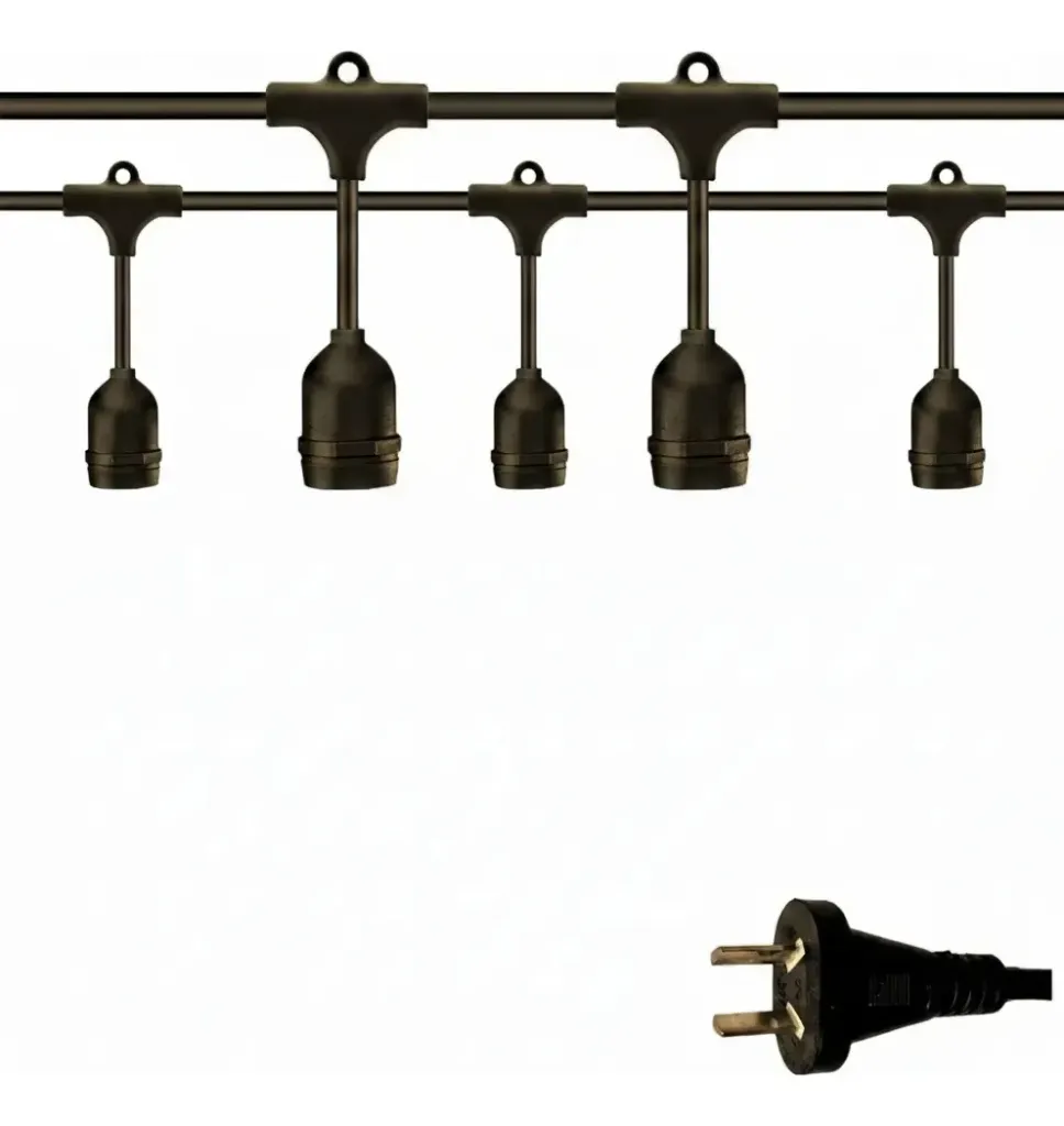 GUIRNALDA EXTERIOR 5MTS 11 E27 S7TULIPA NEGRA - ILUMROS - 62594