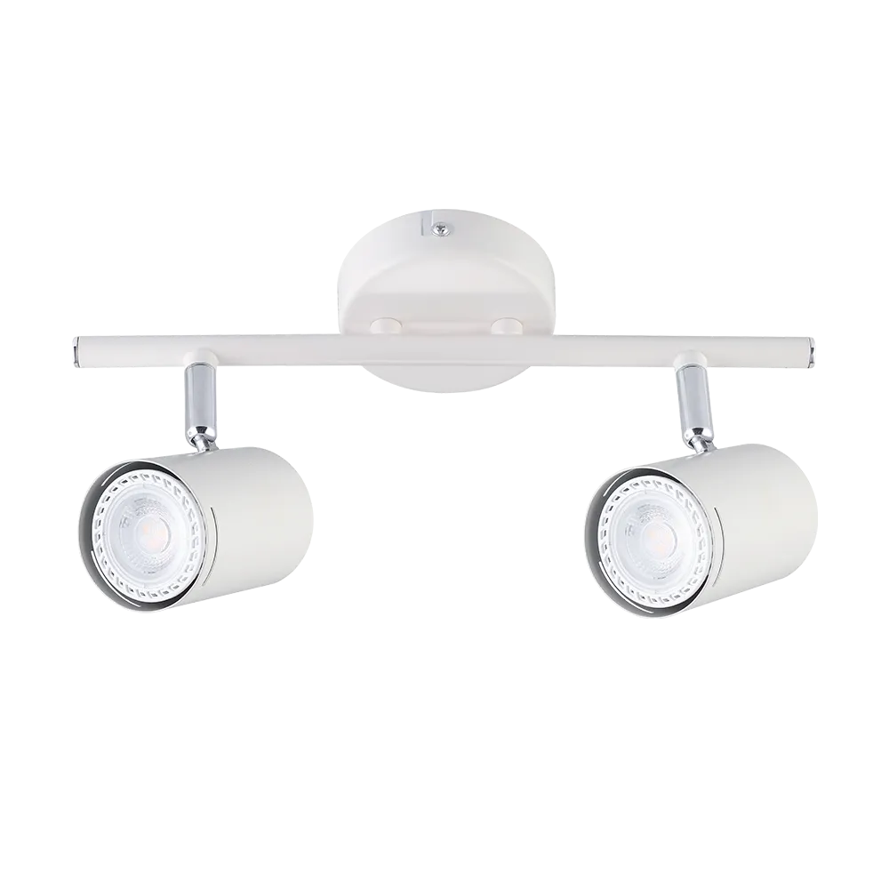 [U1022] APLIQUE HAFDIS 2L GU10 BLANCO C/CROMO - MARKAS - 65412