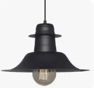 COLGANTE SOMBRERO NEGRO E27 - FERROLUX - 70416