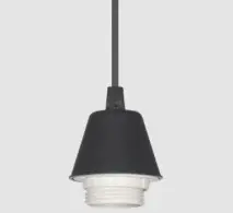[CC-47NEG] GRIFA PLASTICA NEGRA E27- FERROLUX - 65380