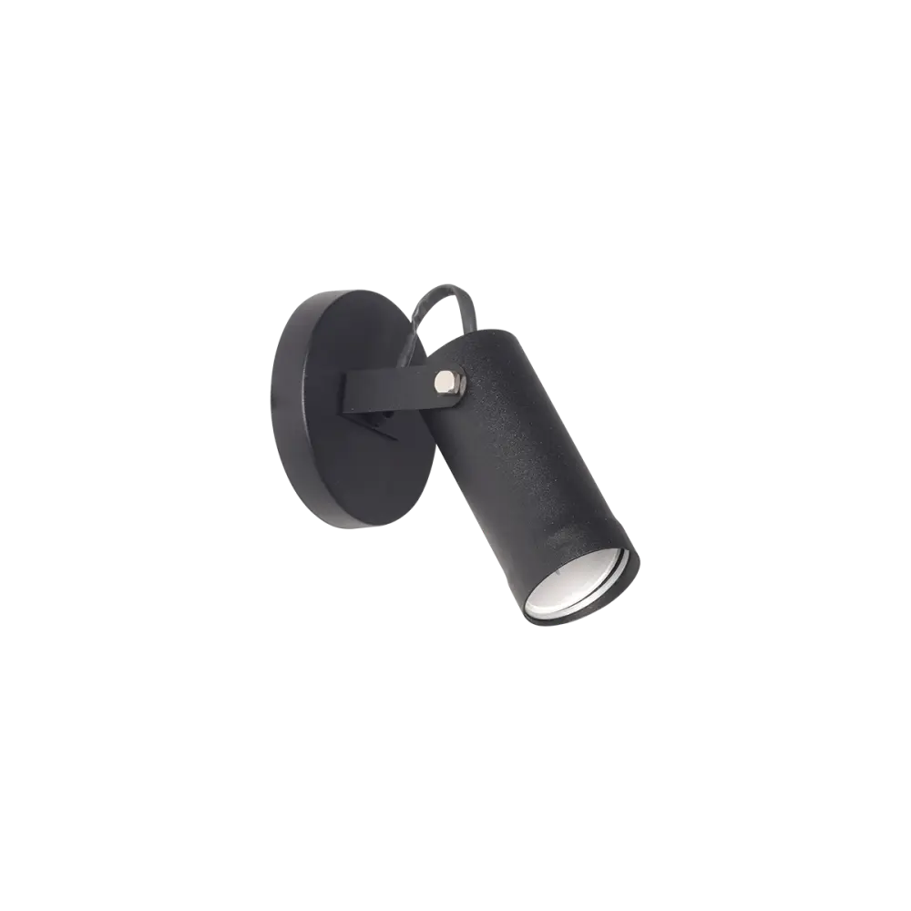 [7900-02] APLIQUE 7900.02 1L GU10 NEGRO CANALS - SAN JUSTO - 69955