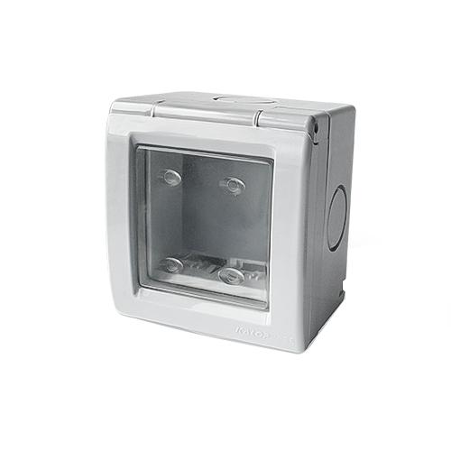 CAJA 2 MODULOS TAPA TRANSPARENTE. - KALOP - 60931