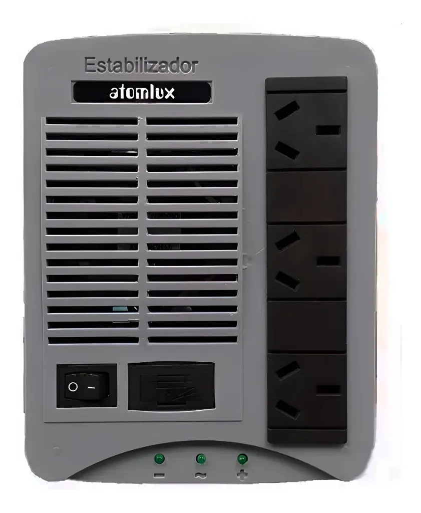 ESTABILIZADOR H 500 500VA 3 SAL. - ATOMLUX - 00243