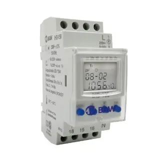 INTERR. HORARIO DIGITAL 100 PROGRAMAS PARA RIEL DIN - BAW - 70051