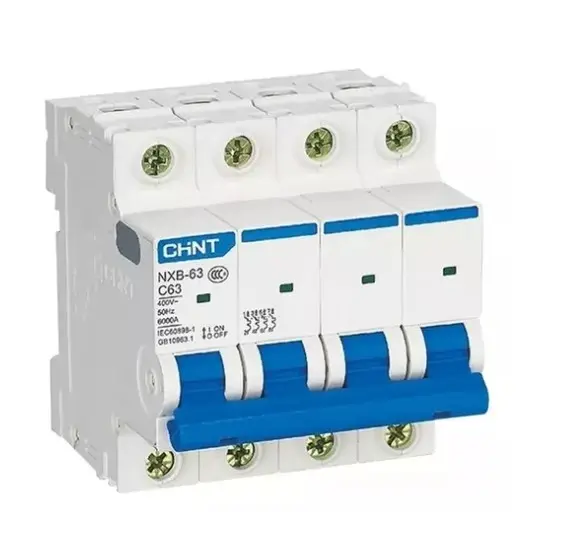 [NXB-63 4P C25 6KA] INTERRUPTOR TERMOMAGNETICO 4P 25A 6KA C - CHINT - 66176