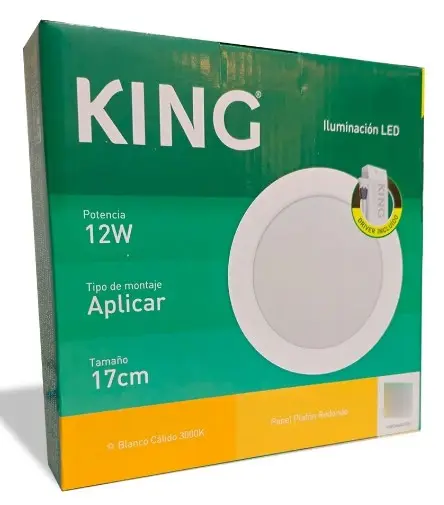 PANEL LED SUPERFICIAL KING 12W REDONDO LC - MACROLED - 70461