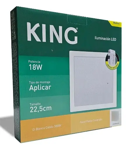 PANEL LED SUPERFICIAL KING 18W CUADRADO LC - MACROLED - 70455
