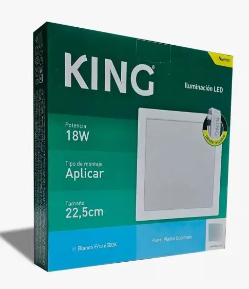 PANEL LED SUPERFICIAL KING 18W CUADRADO LF - MACROLED - 70454
