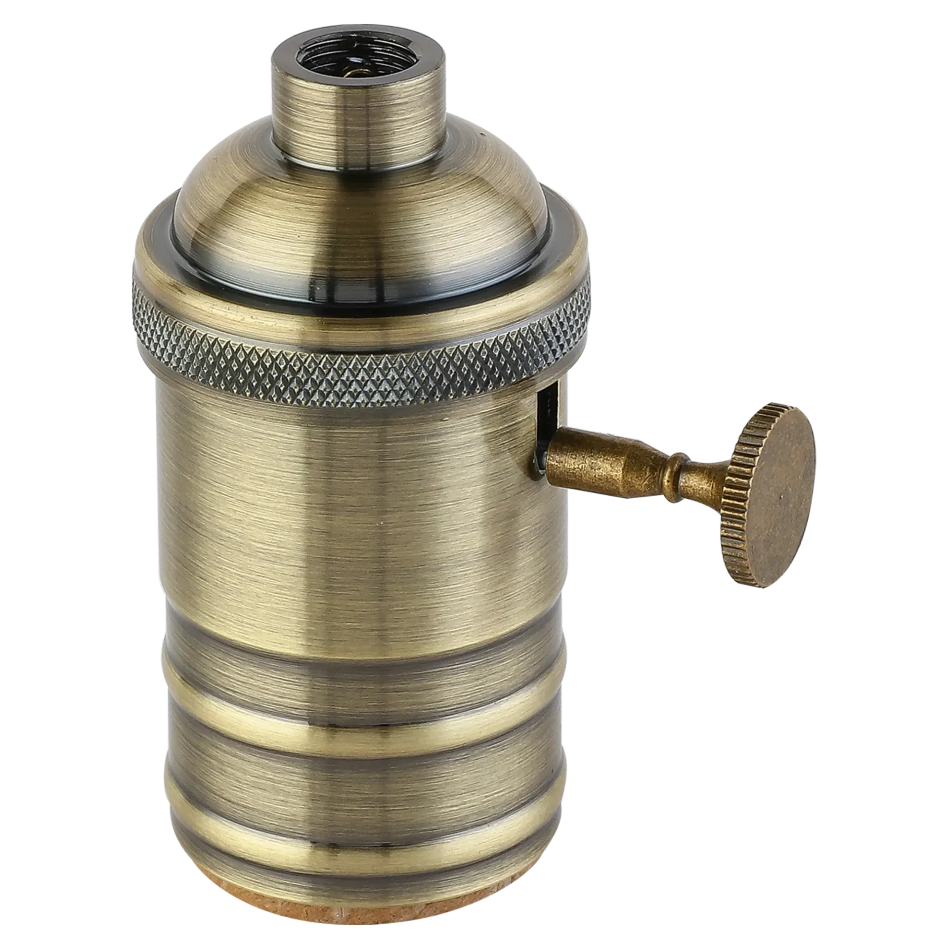 PORTALAMPARA VINTAGE C/ PERILLA E27 BRONCE - MACROLED - 69002