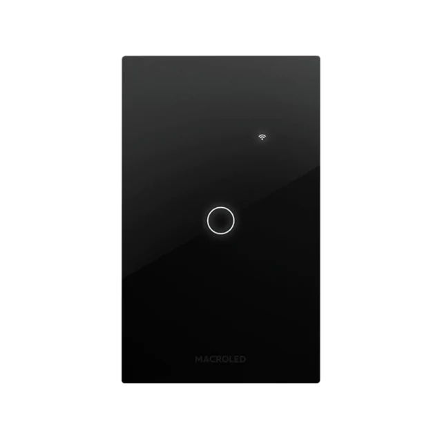 [ROMA-S-1CH-N] TECLA SMART TOUCH MACROLED 1 CANAL NEGRO 10A - MACROLED - 67938