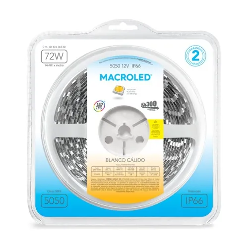 TIRA LED 5050 IP66 LC 12VCC 72W - MACROLED - 62639