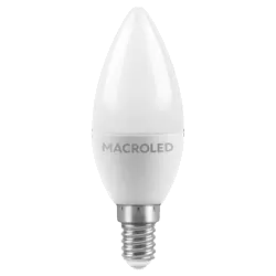 VELA C37 MACROLED 6W E14 CALIDO 3000K - MACROLED - 67660