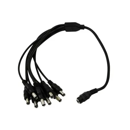 DERIVADOR DE ALIMENTACION 1X8 PULPITO 5,5 2,1MM - GRALF - 69801