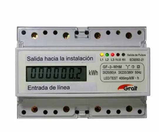 [MGF-T3-80] MEDIDOR TRIFASICO 80A DIN - GRALF - 67654