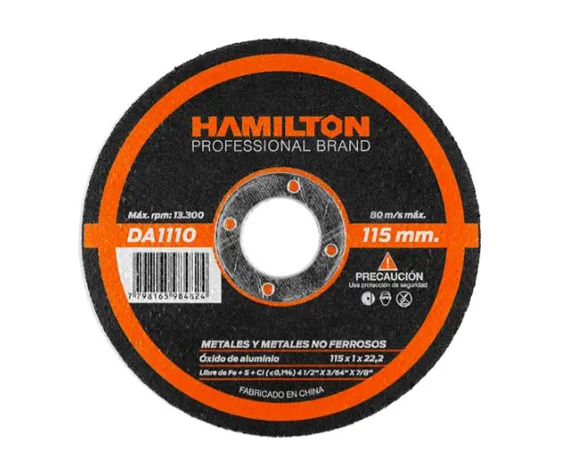 [DA1110] DISCO ABRASIVO DE CORTE 115 X 1 - HAMILTON - 68186