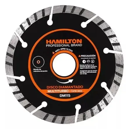 [DM115] DISCO DIAMANTADO MULTITURBO 115MM - HAMILTON - 63420