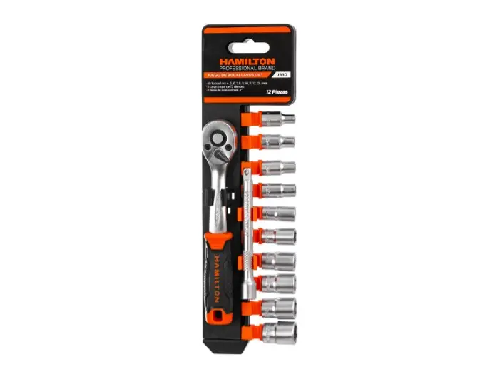 [JB30] JUEGO DE BOCALLAVES 1/4 12 PIEZAS - HAMILTON - 63414