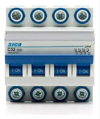 [763432] INTERRUPTOR TERMOMAGNETICO 4P 32A 4,5KA C - SICA - 00390
