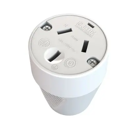 [FH630] FICHA HEMBRA 2X10A+T SAL LONGUITUDINAL BLANCO - JELUZ - 70356