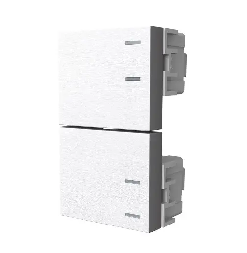 MODULO 2 PUNTOS `PLATINUN` 220V 10A 1.1/2 MOD BCO - JELUZ - 51719B