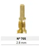 TERMIN. LATON `M` 2.8 MM (705) - LCT - 03902