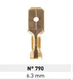 TERMIN. LATON `M` 6.3 MM (790) - LCT - 03904