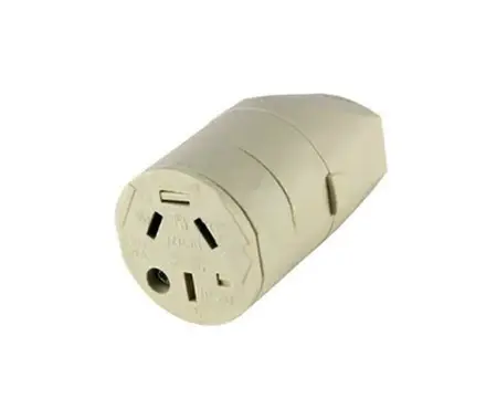 [125.277.15.05] ACOPLE HEMBRA 2X10A +T MARFIL SALIDA TRASERA - RICHI - 05572B