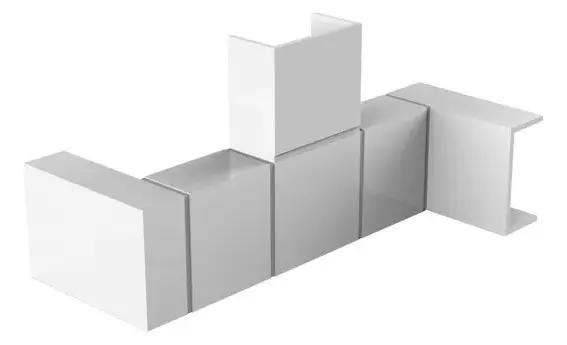 [I-8620] CONJUNTO ACCESORIO P/CABLECANAL 6 EN 1 20 X 10 CON BLANCO - TAAD - 70534