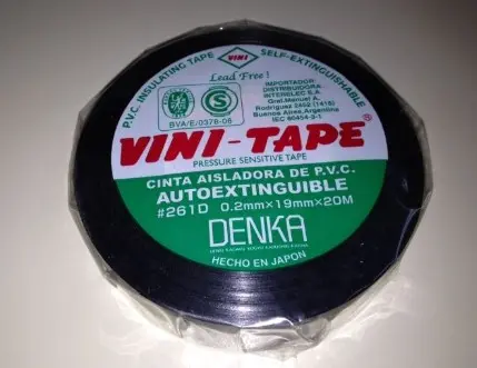 CINTA VINI-TAPE 20M PVC C/ADHES. NEGRA - LUZ VERDE S.R.L. - 06112N