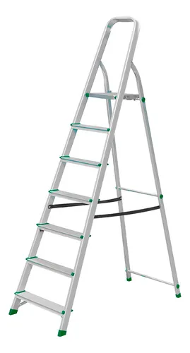 ESCALERA ALUMINIO 7 ESCALONES MAX=120KG - JADEVER -