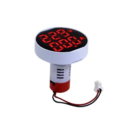 [GF-50D] VOLTIMETRO AMPERIMETROL DIGITAL ROJO 50MM - GRALF -