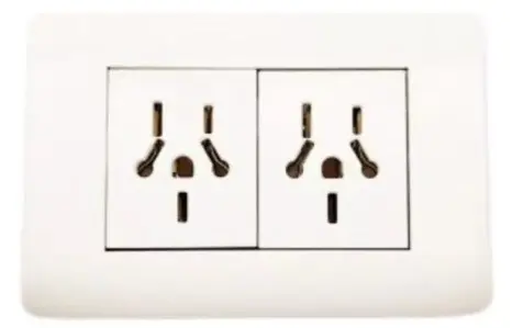 TOMA DOBLE MULTINORMA ARMADO CON BASTIDOR Y TAPA - RICHI -