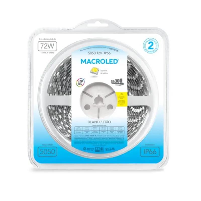 [CW-B300-FW12-IP66] TIRA LED 5050 IP66 LD 12VCC 72W - MACROLED - 50063