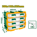 RACK DE ALMACENAMIENTO PLASTICO 4 CONTENEDORES 380X155X320MM - JADEVER -