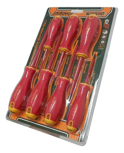 [JDSS7407] KIT DE DESTORNILLADORES AISLADOS DE 7 PIEZAS PL+PH AILSACIÓN: 1000V - JADEVER -
