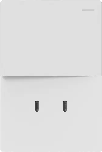 TECLA 1 CANAL + 2 USB C DE 30W MILAN BLANCO - MACROLED -