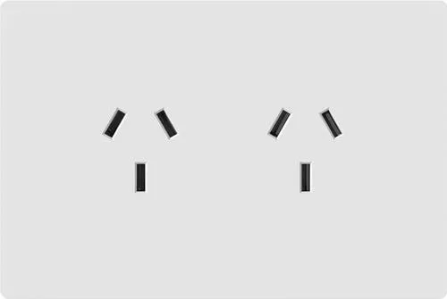 TOMACORRIENTE DOBLE MILAN BLANCO BASTIDOR METALICO - MACROLED -