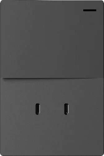 [M-1CN-2USB-C-G] TECLA 1 CANAL + 2 USB C DE 30W MILAN GRIS- MACROLED -