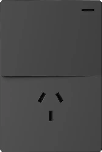 TECLA 1 CANAL Y TOMACORRIENTE MILAN GRIS BASTIDOR METALICO - MACROLED -