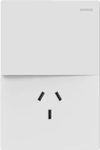 TECLA 1 CANAL Y TOMACORRIENTE MILAN BLANCO BASTIDOR METALICO - MACROLED -