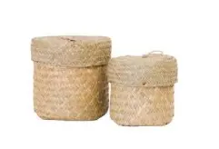 [A534045G] CESTO BAMBU GRANDE - LIGUEN ILUMINACION -