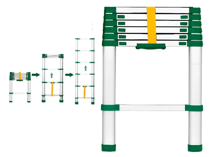 [JDLD5H06] ESCALERA TELESCOPICA 6 ESCALONES MAX=2M - JADEVER -