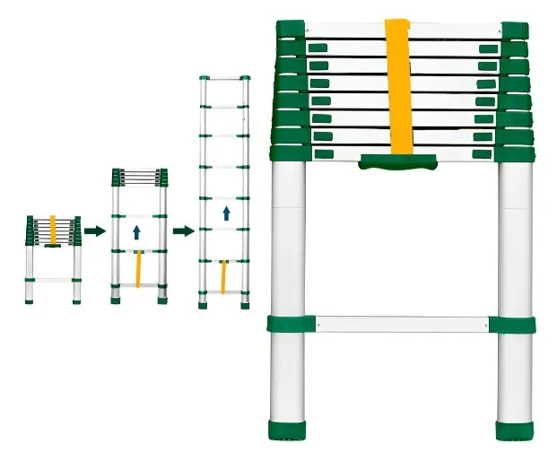 ESCALERA TELESCOPICA 10 ESCALONES MAX=3,2M - JADEVER -
