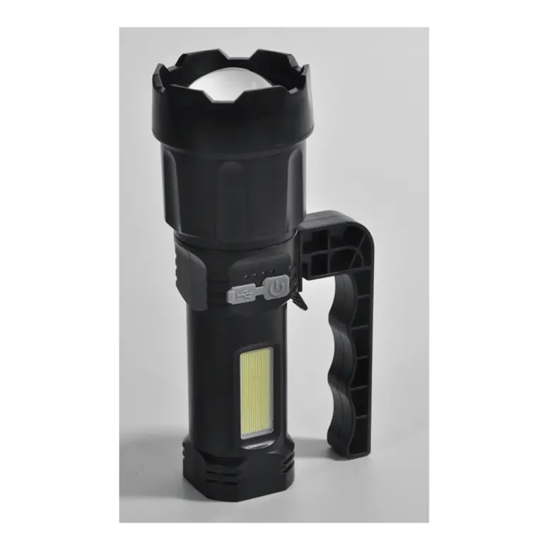 LINTERNA LED DE MANO RECARGABLE C/BALIZA - IMPORTADORA JA -