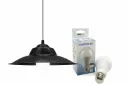 COMBO COLGANTE DE CHAPA NEGRO + BULBO 15W 4500K -