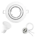 COMBO 6 EMBUTIDOS WERNER BLANCOS + 6 DICROICAS 7W LN -