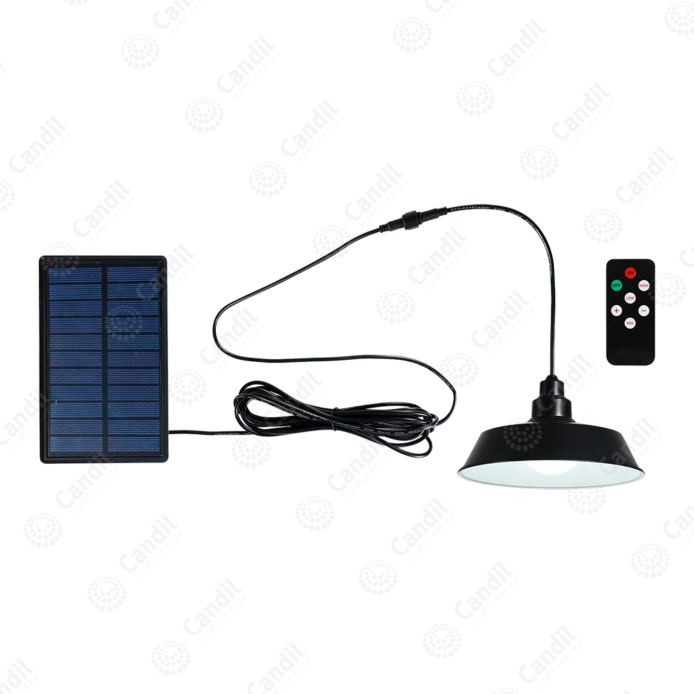 [SOL3000 NG] COLGANTE SOLAR CAMPING NEGRO - CANDIL