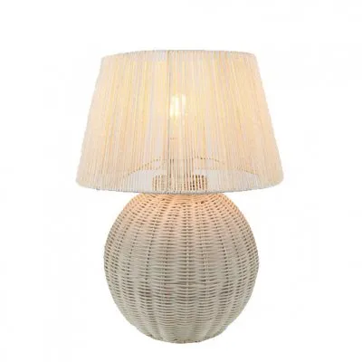 VELADOR C/PANTALLA RATTAN 25CM - LIGUEN ILUMINACION