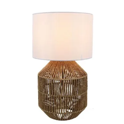 VELADOR C/ PANT RATTAN 42CM  - LIGUEN ILUMINACION