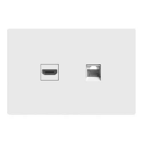 MILAN BLANCO RJ45 + HDMI BASTIDOR METALICO - MACROLED -